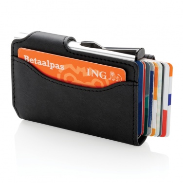 Logotrade promotional giveaways photo of: Standard aluminium RFID cardholder with PU wallet