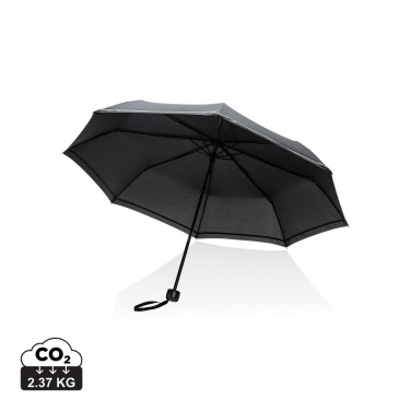 Logo trade promotional giveaways picture of: 20.5"Impact AWARE™ RPET 190T pongee mini reflective umbrella