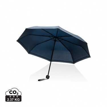 Logo trade corporate gifts picture of: 20.5"Impact AWARE™ RPET 190T pongee mini reflective umbrella