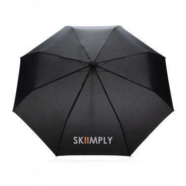 Logo trade promotional merchandise image of: 20.5" Impact AWARE™ RPET 190T Pongee bamboo mini umbrella