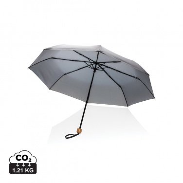 Logo trade promotional gift photo of: 20.5" Impact AWARE™ RPET 190T Pongee bamboo mini umbrella