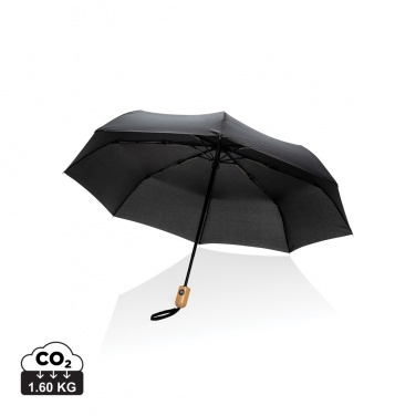 Logotrade promotional giveaways photo of: 21" Impact AWARE™ RPET 190T bamboo auto open/close umbrella