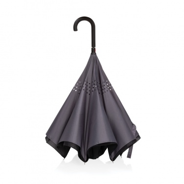 Logo trade promotional giveaways picture of: 23" Impact AWARE™ RPET 190T reversible umbrella