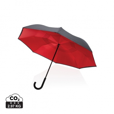 Logo trade promotional products image of: 23" Impact AWARE™ RPET 190T reversible umbrella