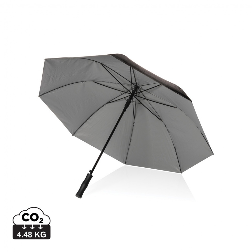 Logo trade promotional products picture of: 27" Impact AWARE™ RPET 190T dual colour auto open umbrella