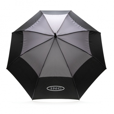 Logo trade promotional merchandise photo of: 27" Impact AWARE™ RPET 190T auto open stormproof umbrella