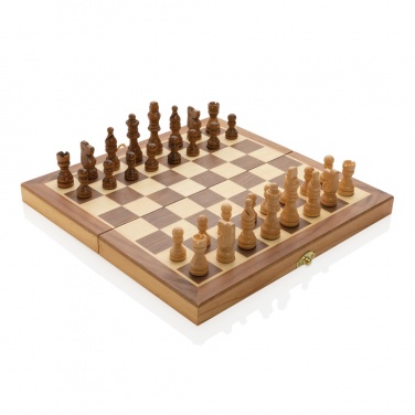 Logotrade promotional giveaway picture of: Luxury wooden foldable chess set