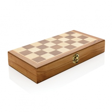 Logotrade promotional item image of: Luxury wooden foldable chess set