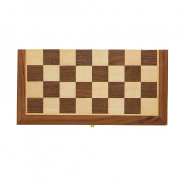 Logo trade business gifts image of: Luxury wooden foldable chess set