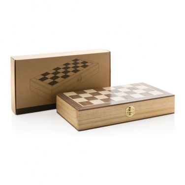 Logotrade promotional gift picture of: Luxury wooden foldable chess set