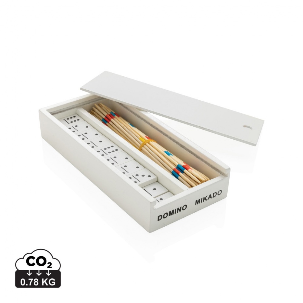 Logo trade corporate gifts image of: Deluxe mikado/domino in wooden box