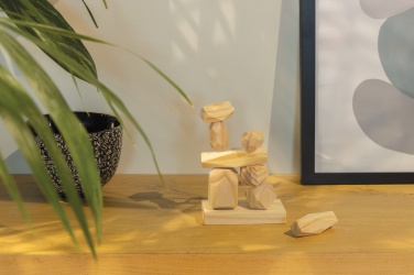 Logotrade promotional giveaway picture of: Ukiyo Crios wooden balancing rocks in pouch