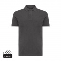 Iqoniq Yosemite recycled cotton pique polo, heather anthracite