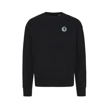 Logo trade corporate gift photo of: Iqoniq Kruger relaxed recycled cotton crew neck