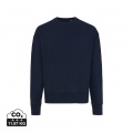 Iqoniq Kruger relaxed recycled cotton crew neck, navy