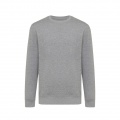 Iqoniq Etosha lightweight recycled cotton crew neck, light heather anthracite