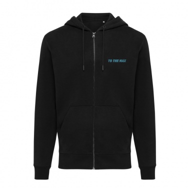 Logo trade corporate gifts image of: Iqoniq Abisko recycled cotton zip through hoodie