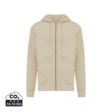 Logo trade corporate gifts image of: Iqoniq Abisko recycled cotton zip through hoodie