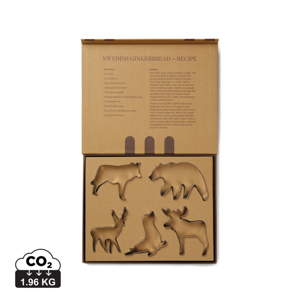 Logo trade promotional giveaway photo of: VINGA Nordic big 5 cookie cutter 5-piece set