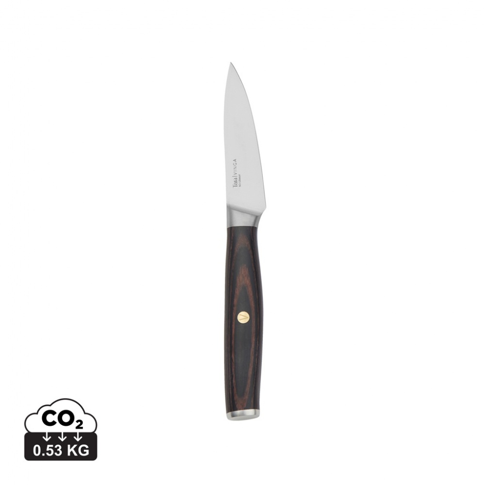 Logo trade advertising product photo of: VINGA Tara RCS recycled steel paring knife