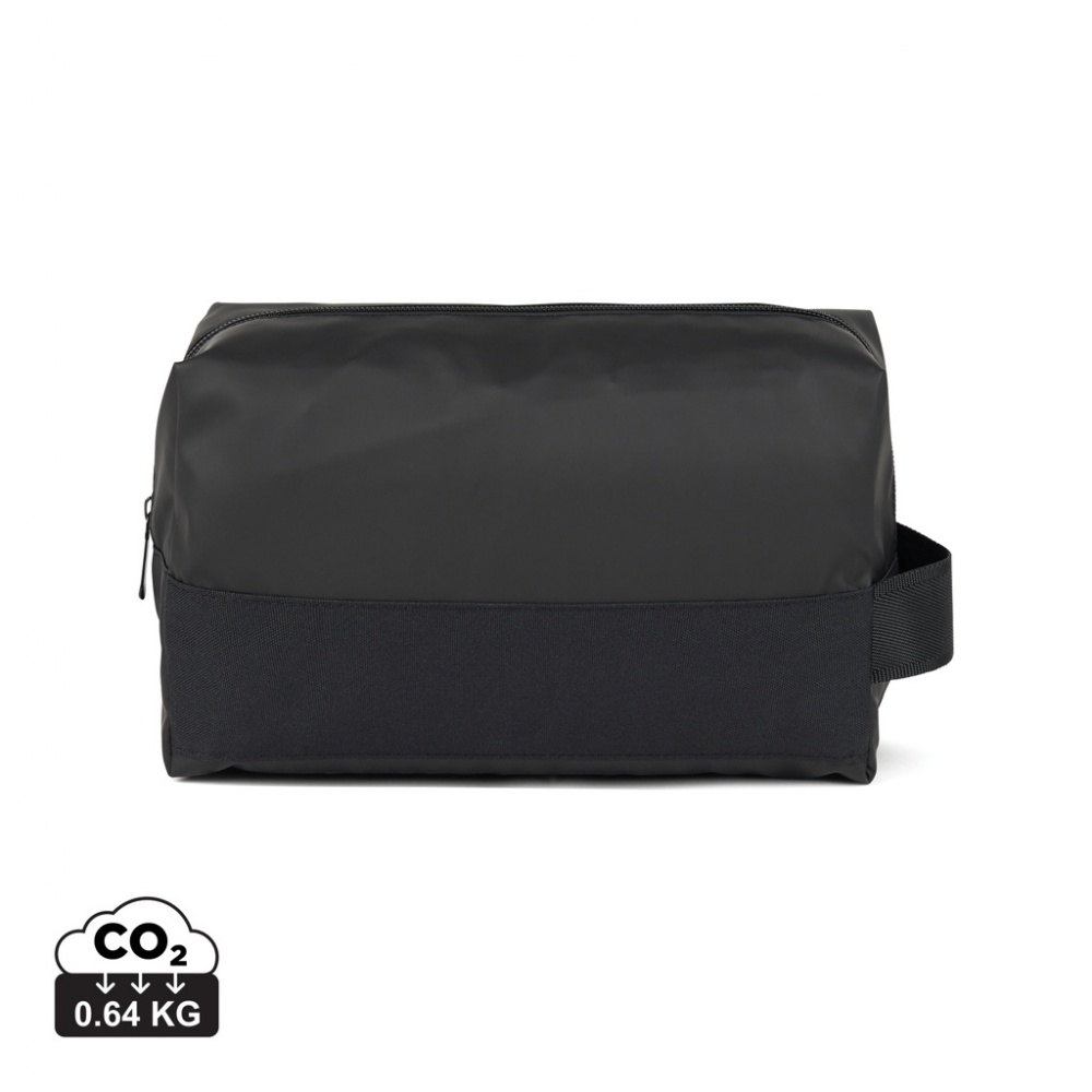 Logo trade promotional gift photo of: VINGA Livorno GRS recycled polyester toiletry bag