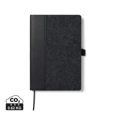 Logo trade promotional gifts image of: VINGA Albon GRS recycled felt notebook