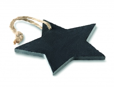 Logo trade promotional giveaways image of: Slate xmas hanger star