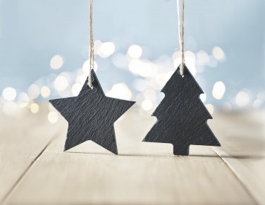 Logotrade promotional items photo of: Slate xmas hanger star