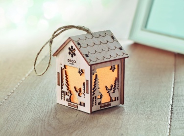 Logotrade promotional product image of: MDF house with light