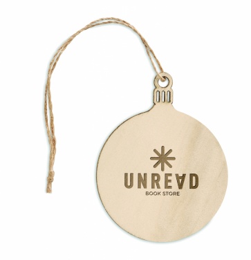 Logo trade promotional items picture of: Wooden Tree bauble hanger