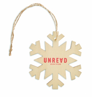 Logo trade promotional giveaway photo of: Snowflake Tree hanger