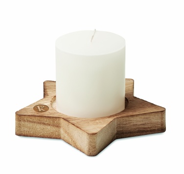 Logotrade promotional giveaways photo of: Candle on star wooden base