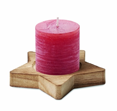 Logotrade promotional product image of: Candle on star wooden base