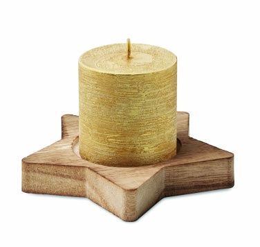 Logotrade corporate gifts photo of: Candle on star wooden base