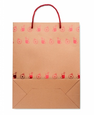 Logo trade promotional merchandise photo of: Gift paper bag with pattern