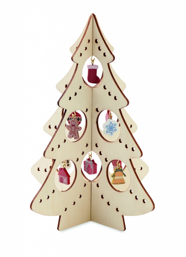 Logotrade business gifts photo of: Wooden Xmas tree decoration