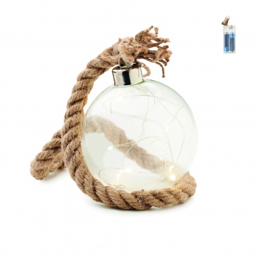 Logo trade promotional gifts picture of: Glass bauble LED light