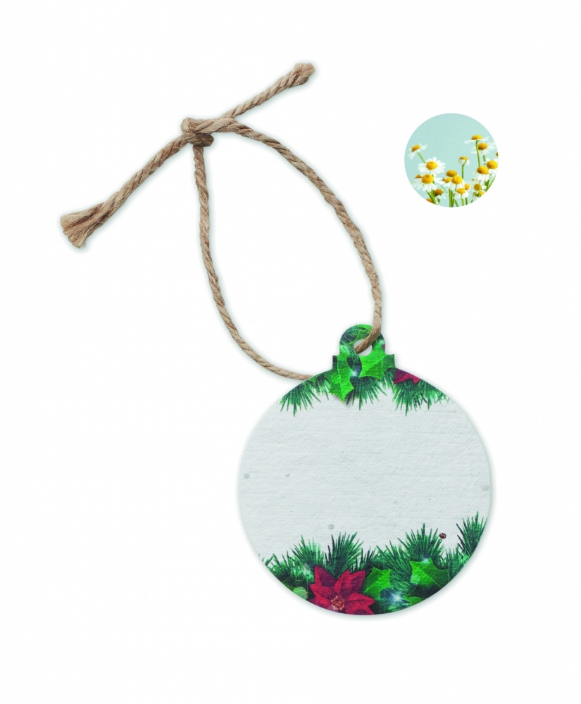 Logo trade promotional products image of: Seed paper Xmas ornament