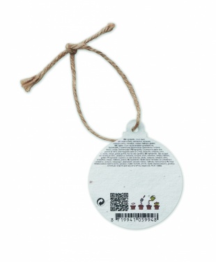 Logo trade corporate gifts image of: Seed paper Xmas ornament