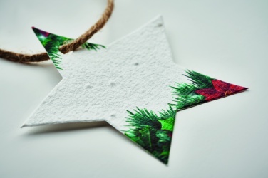 Logo trade promotional gifts image of: Seed paper Xmas ornament