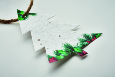 Logo trade promotional giveaway photo of: Seed paper Xmas ornament