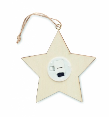 Logo trade promotional products image of: MDF star with light