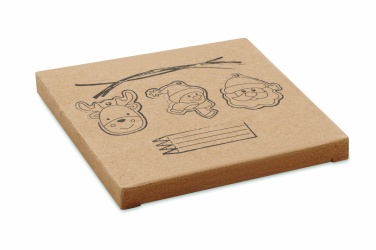 Logo trade advertising products image of: Drawing wooden ornaments set