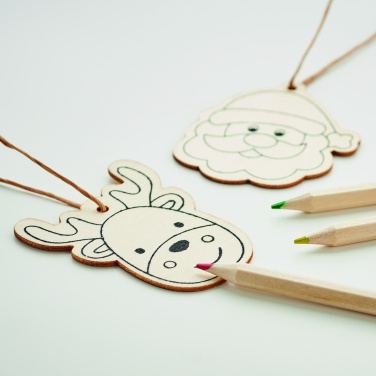 Logotrade promotional gifts photo of: Drawing wooden ornaments set