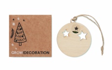 Wooden bauble shape hanger