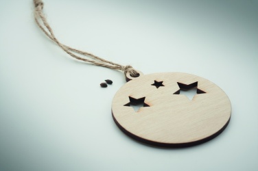 Logotrade promotional item image of: Wooden bauble shape hanger