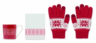 Logo trade promotional product photo of: Winter gift mug and gloves set