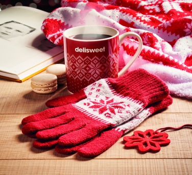 Logo trade promotional merchandise image of: Winter gift mug and gloves set