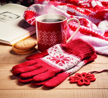 Logotrade promotional item picture of: Winter gift mug and gloves set