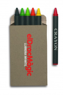 Logo trade corporate gift photo of: Carton of 6 wax crayons